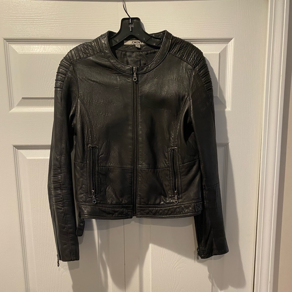 Leather DKNY motorcycle jacket